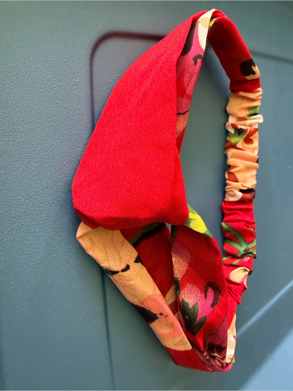 Red Floral Twisted Headband - Women Accessories